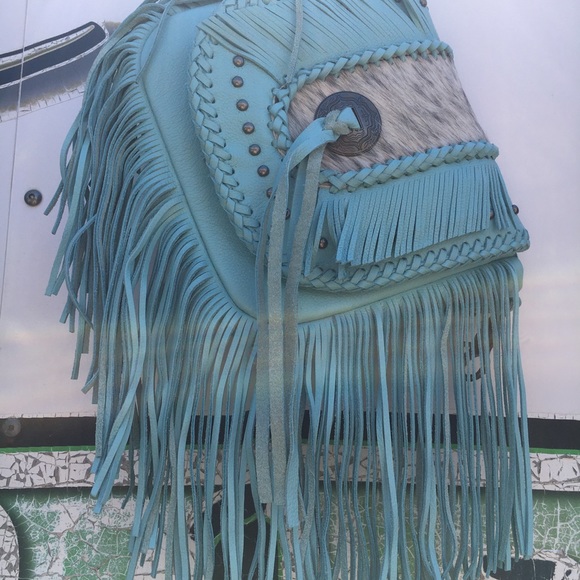 ‼️❌SOLD❌‼️Montana West Genuine Leather Hair-On Cowhide Fringe Bohemian Crossbody - Picture 4 of 4